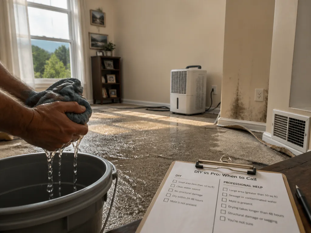 DIY vs When to Call a Pro for Water Damage